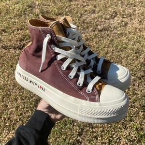 Converse Chuck Taylor All Star Platform High Top Sneakers‎ 7.5 Crafted With Love